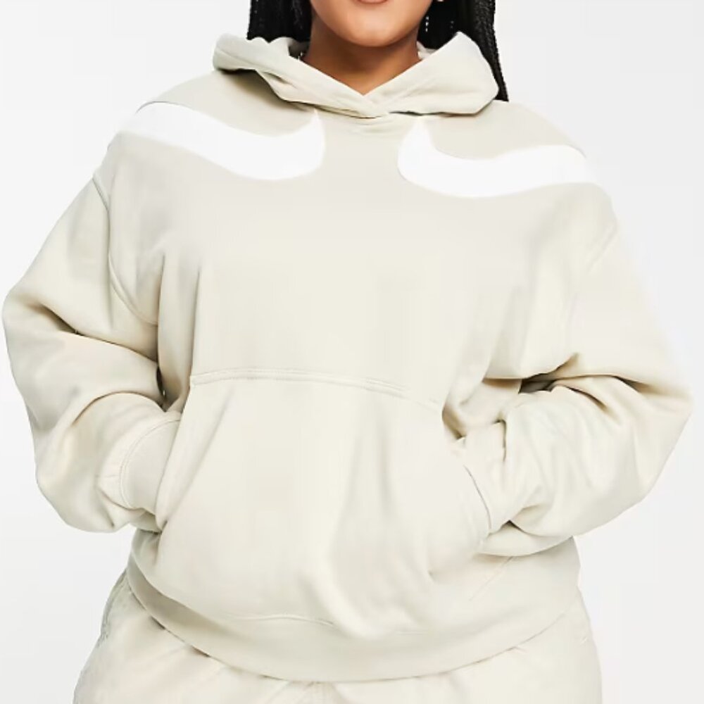 Nike Double Swoosh Beige Hoodie